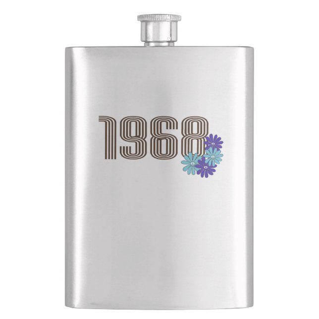 Cantil 1968 - Sinal de Paz Hippie Flower Power Aqua Purpl (Frente)