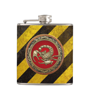 Cantil [400] Escorpião de Ouro Sagrado em Vermelho