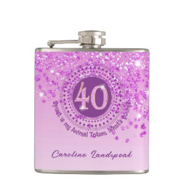 Cantil 40 & cor-de-rosa & citação do Bebendo