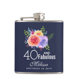 Cantil 40 e Texto fabuloso - Aniversário com Flor de Aqua