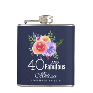 Cantil 40 e Texto fabuloso - Aniversário com Flor de Aqua