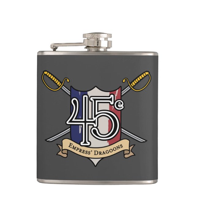 Cantil 45e Imperatriz' Dragoons Flask (Frente)
