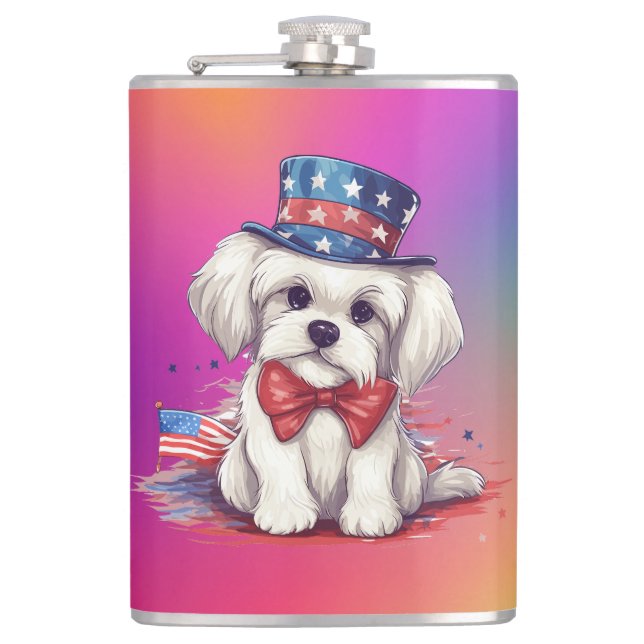 Cantil 4 de Julho Branco Cachorro Fofo-43568 (Frente)