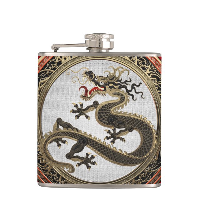 Cantil [500] Dragão Oriental Dourado e negro (Frente)