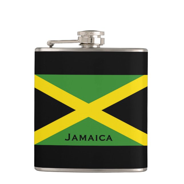 Cantil A bandeira do mundo de Jamaica embandeira o verde (Frente)
