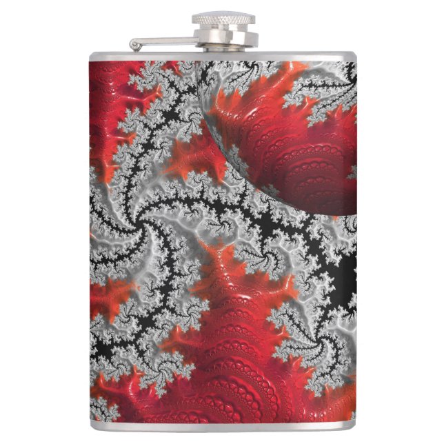 Cantil A Beleza de Mandelbrots Flask (Frente)