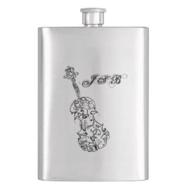 Cantil A lápis preto monograma customizável do violino do