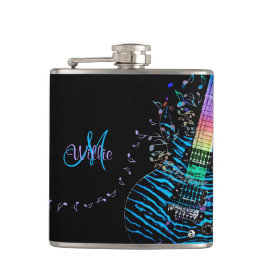 Cantil A música do monograma nota 'a garrafa da guitarra