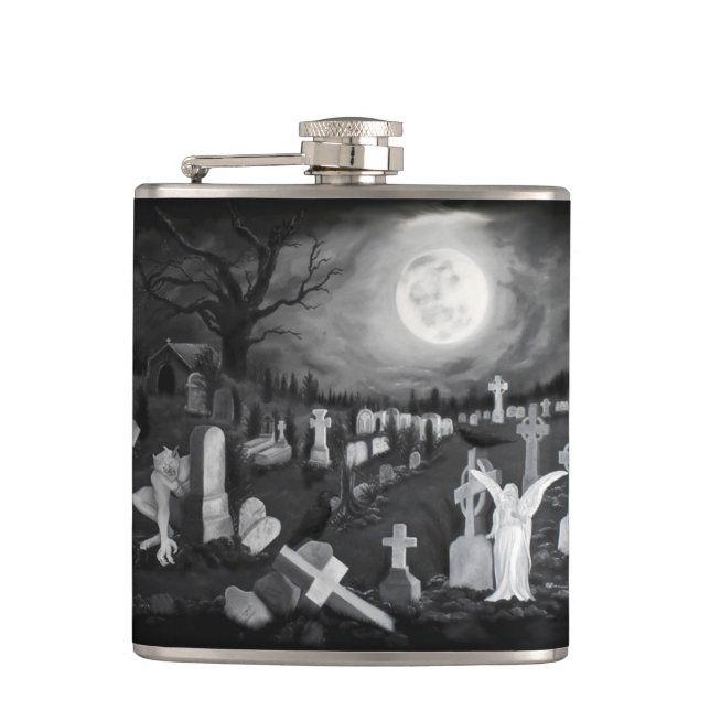 Cantil À noite no cemitério - Anjo com o Diabo (Frente)