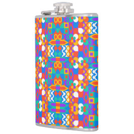 Cantil A vibrant flask featuring a colorful geometric 