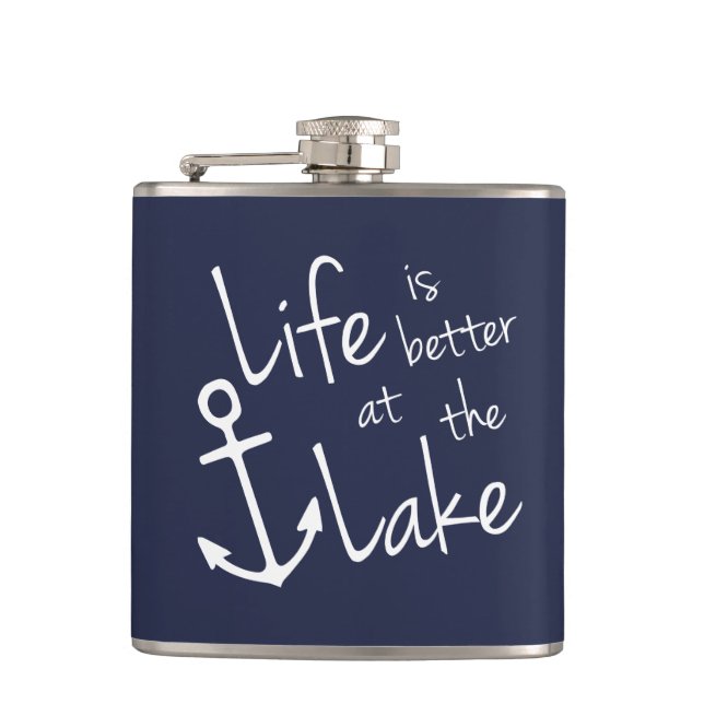 Cantil A VIDA Náutica clássica É MELHOR NO LAGO | (Frente)