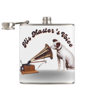 Cantil A Voz do Mestre Vinil Wrapped Flask