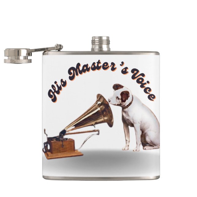 Cantil A Voz do Mestre Vinil Wrapped Flask (Aberto)