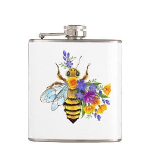 Cantil Abeja flor com plantas silvestres