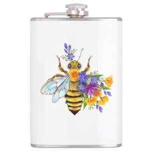 Cantil Abelha flor com plantas silvestres