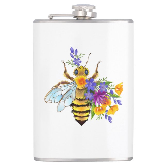 Cantil Abelha flor com plantas silvestres (Frente)