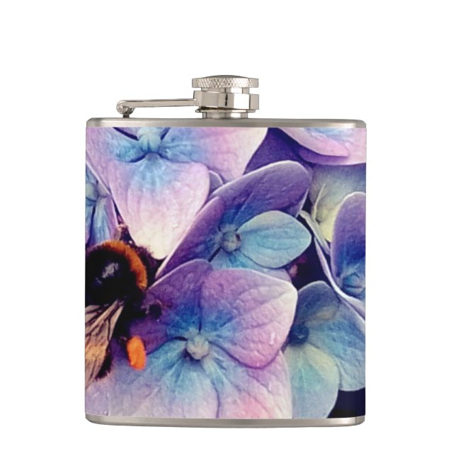 Cantil Abelhas, em flores azuis e roxas (Frente)