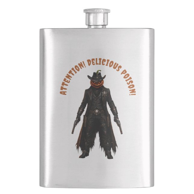 Cantil Abóbora sinistra Xerife Cowboy Jack-o'-Lantern Gr (Frente)