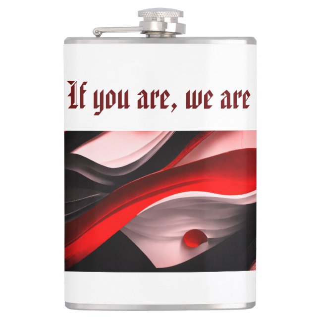 Cantil Abstrato Black & Red Collection Bold Modern - 8 Oz (Frente)