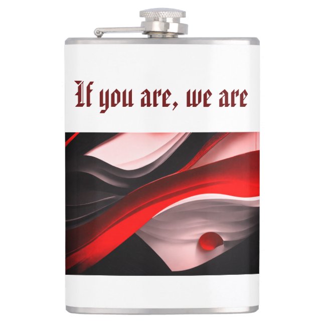 Cantil Abstrato Black & Red Collection Bold Modern Desenh (Frente)