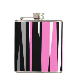 Cantil Abstrato branco e preto-e-rosa