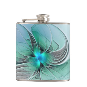 Cantil Abstrato com Arte Fractal Azul, Moderna