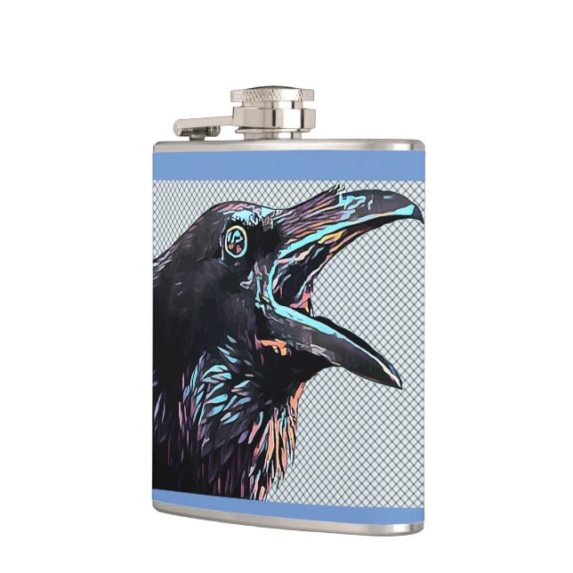 Cantil Abstrato Crow Bird Arte Digital Original (Esquerda)