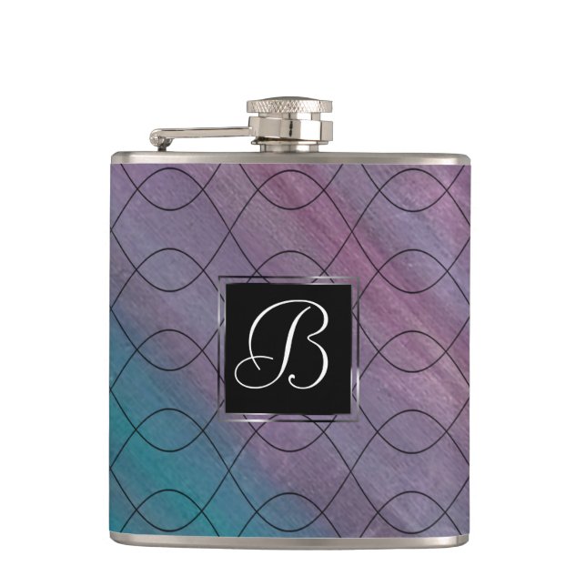 Cantil Abstrato de chip | Púrpura Azul-rosa-azul-turquesa (Frente)