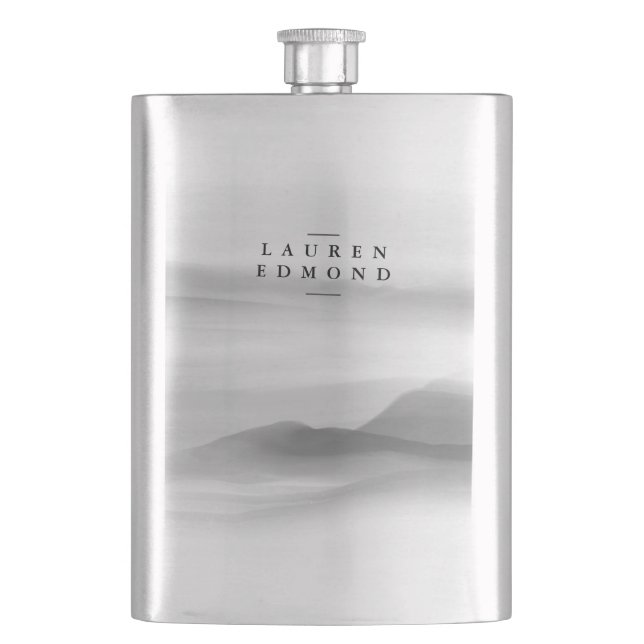 Cantil Abstrato de preto e branco profissional moderno (Frente)