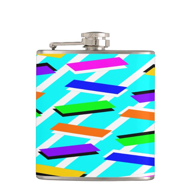 Cantil Abstrato do Spunky Neon Turquise Retro Vibes (Frente)