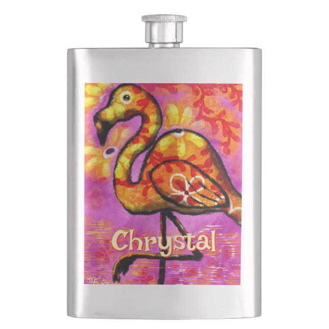 Cantil Abstrato Flamingo Bird Personalizado (Frente)