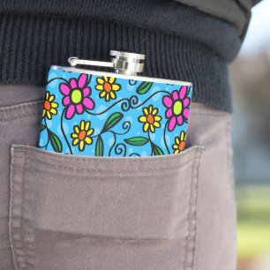 Cantil Abstrato Floral Flask