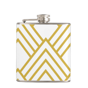 Cantil Abstrato geométrica, branco e ouro