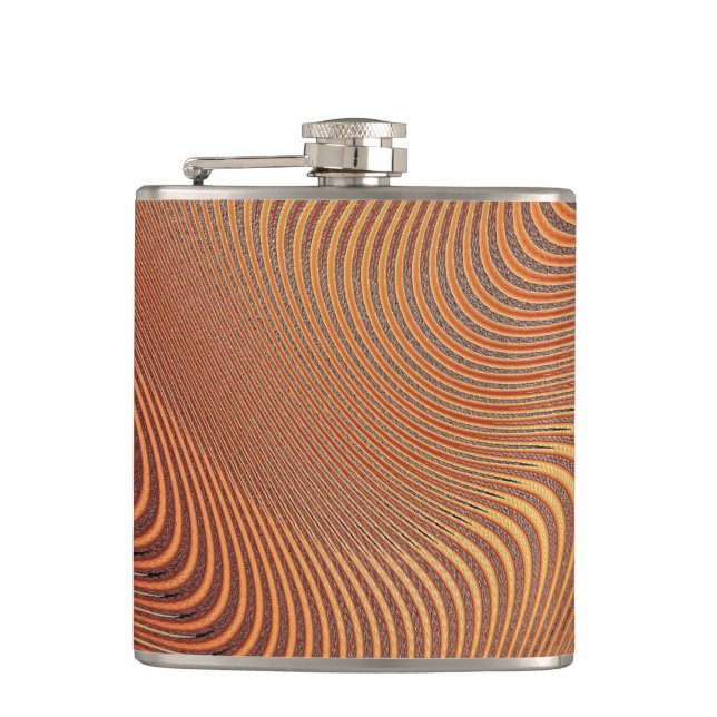 Cantil Abstrato Ouro Wavy Art Flask (Frente)