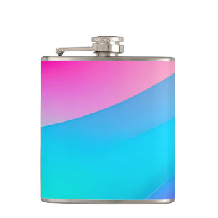 Cantil Abstrato pastel cor-de-água rosa-azul