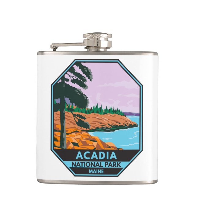 Cantil Acadia National Park Maine Bar Harbor Vintage (Frente)