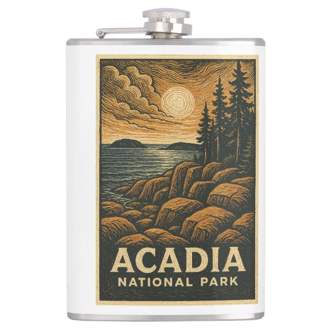 Cantil Acadia National Park Maine Flask (Frente)