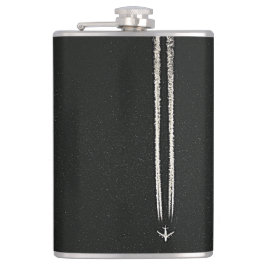 Cantil Acima no Contrail do céu/avião da alta altitude