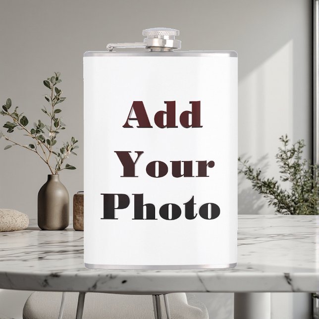Cantil Add Your Photo Personalized Modern Elegant Travel (Add Your Photo Personalized Modern Elegant Travel Flask)
