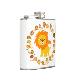 Cantil Adorável Garrafa Hip Flask Mandala de Leão Cartoon