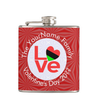 Cantil African American Red Letters LOVE Flag Personalize