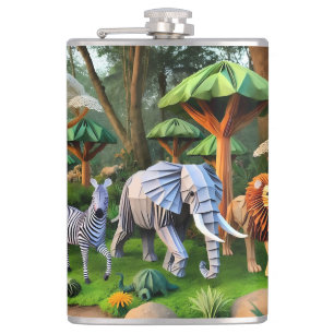 Cantil African animals in origame