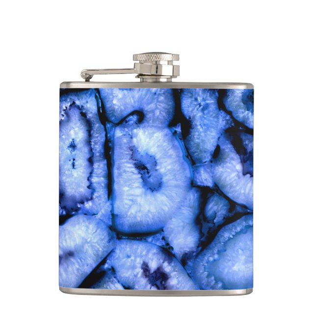 Cantil Agate de quartzo azul, Geodes azuis, padrão de abs (Frente)