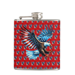 Cantil Águia Americana Patriótica Vermelha Branca Azul