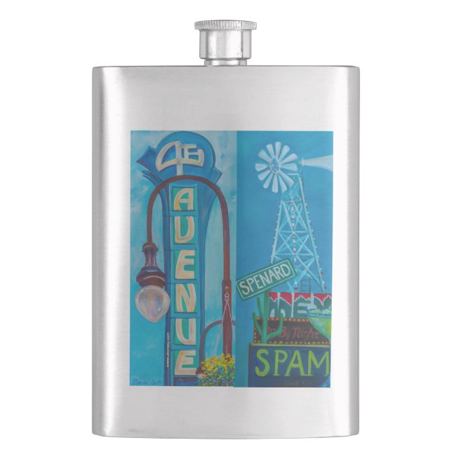 Cantil Alaskan 4th Ave. & Spenard Flask (Frente)
