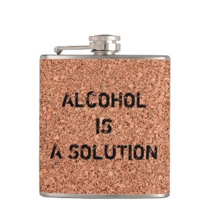 Cantil "Álcool é uma solução personalizável" engraç