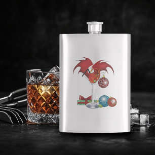 Cantil Alegria de Natal Vermelho Dragão Cocktail
