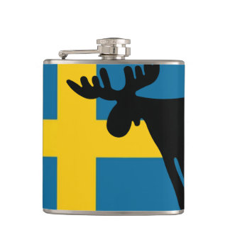 Cantil Älg / Moose med Svenska flaggan
