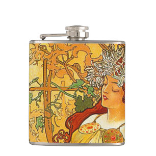 Cantil Alphonse Mucha Art Nouveau Autumn