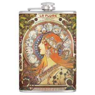 Cantil Alphonse Mucha La Plume Zodiac Art Nouveau Vintage